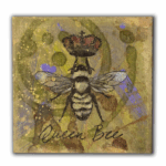 "Queen Bee" Paint on canvas, 8" x 8" $60