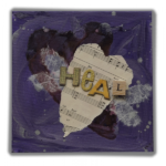 "Heal2" Mixed media 8in x 8in $60