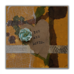 "Loved2" Mixed media 8in x 8in SOLD