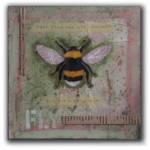 "Fly" Mixed media 14in x 14in SOLD