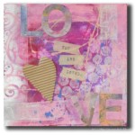 "Loved" Mixed media 12in x 12in SOLD