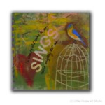 "Sing" Mixed media 14in x 14in SOLD