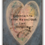 "Soul" 18" x 24" mixed media collage
$150