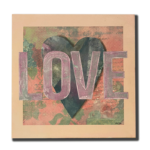 "LOVE" (pink) 10"x10" $80