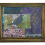 "One Crow" Framed mixed media 8"x10" SOLD