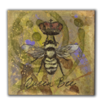 "Queen Bee" Paint on canvas, 8" x 8" $60