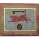 "Rabbit and Key" 10" x 8" Mixed media
$60